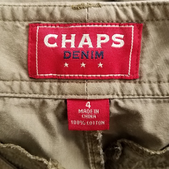 Chaps Denim Cropped Cargo Pants, Sm. - Picture 4 of 6